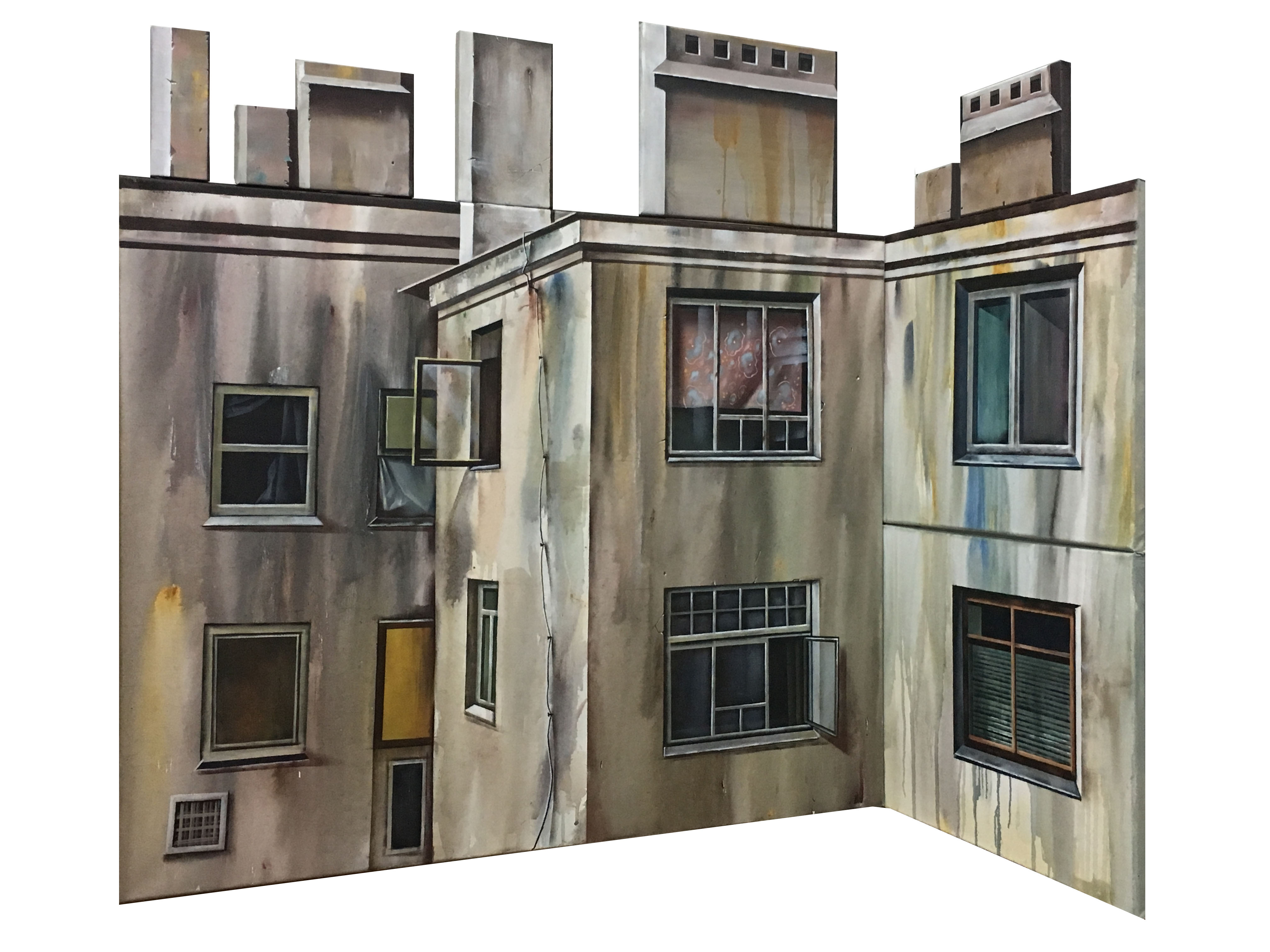 Угловой дом из серии Immersion - 1, Динара Хёртнагль, Купить картину Акрил