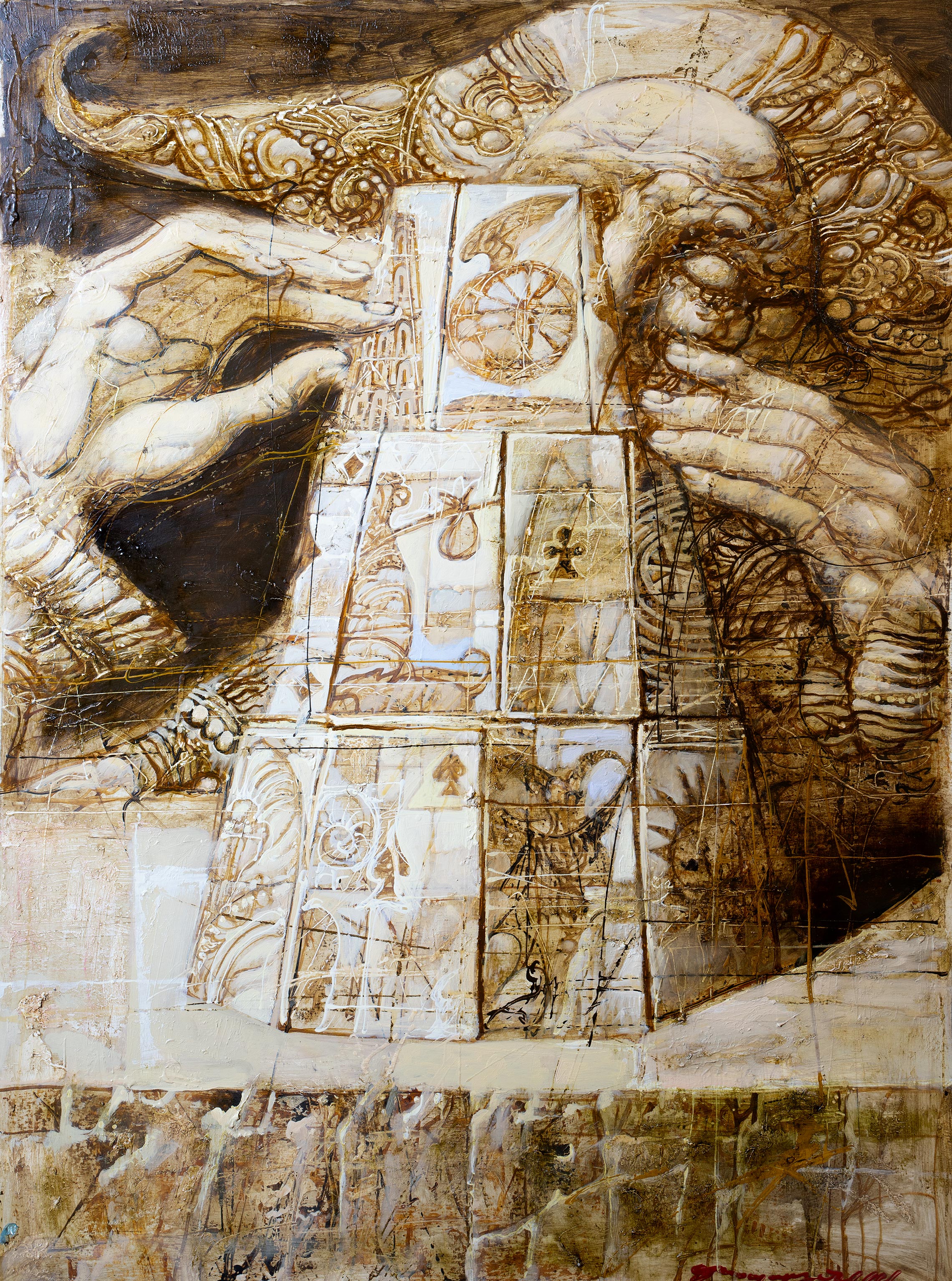 Карточный домик, Армен Гаспарян, Купить картину Смешанная техника