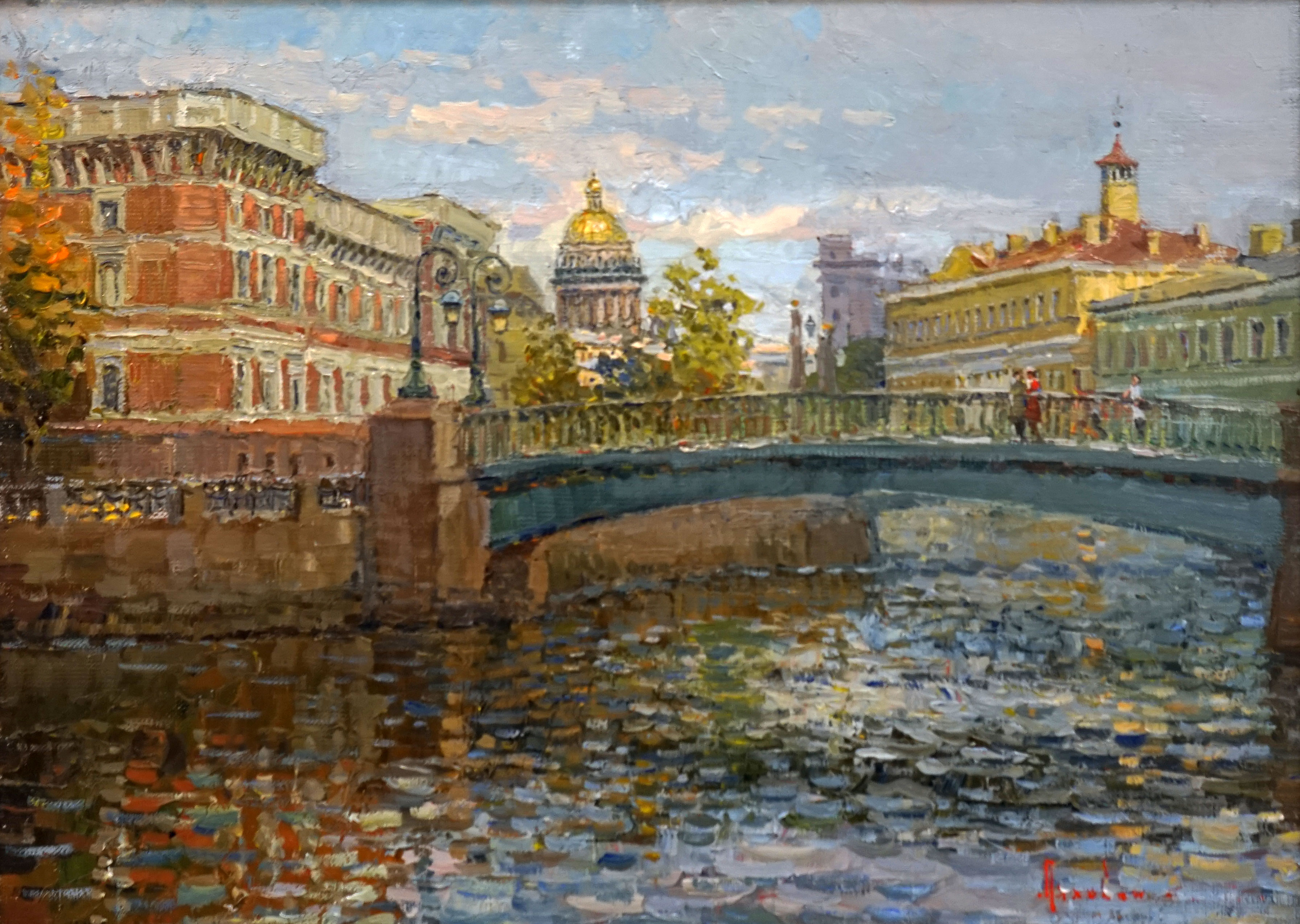 Мостик на реке Мойке  - 1, Сергей Ляхович, Купить картину Масло