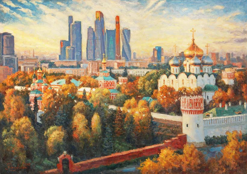 Гобелен листвы рисует осень - 1, Игорь Разживин, Купить картину Масло