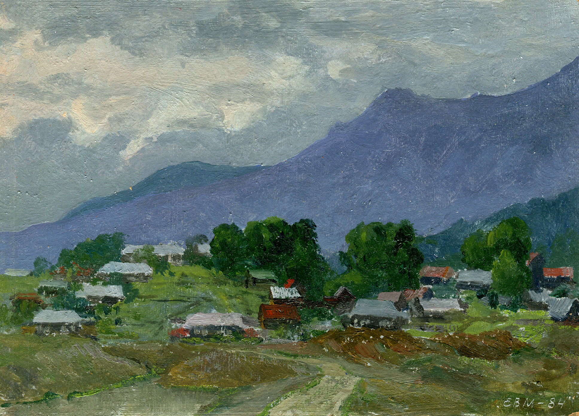 Вид на поселок Кыштым со стороны карьеров - 1, Валентин Ефремов, Купить картину Масло