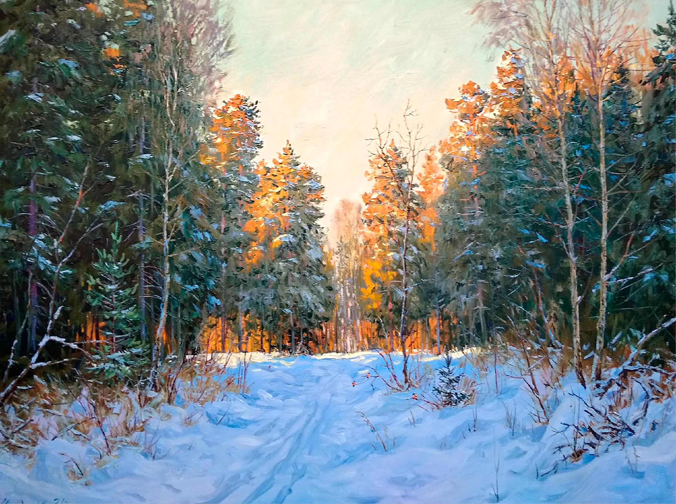 В зимнем лесу - 1, Вячеслав Чердаков, Купить картину Масло