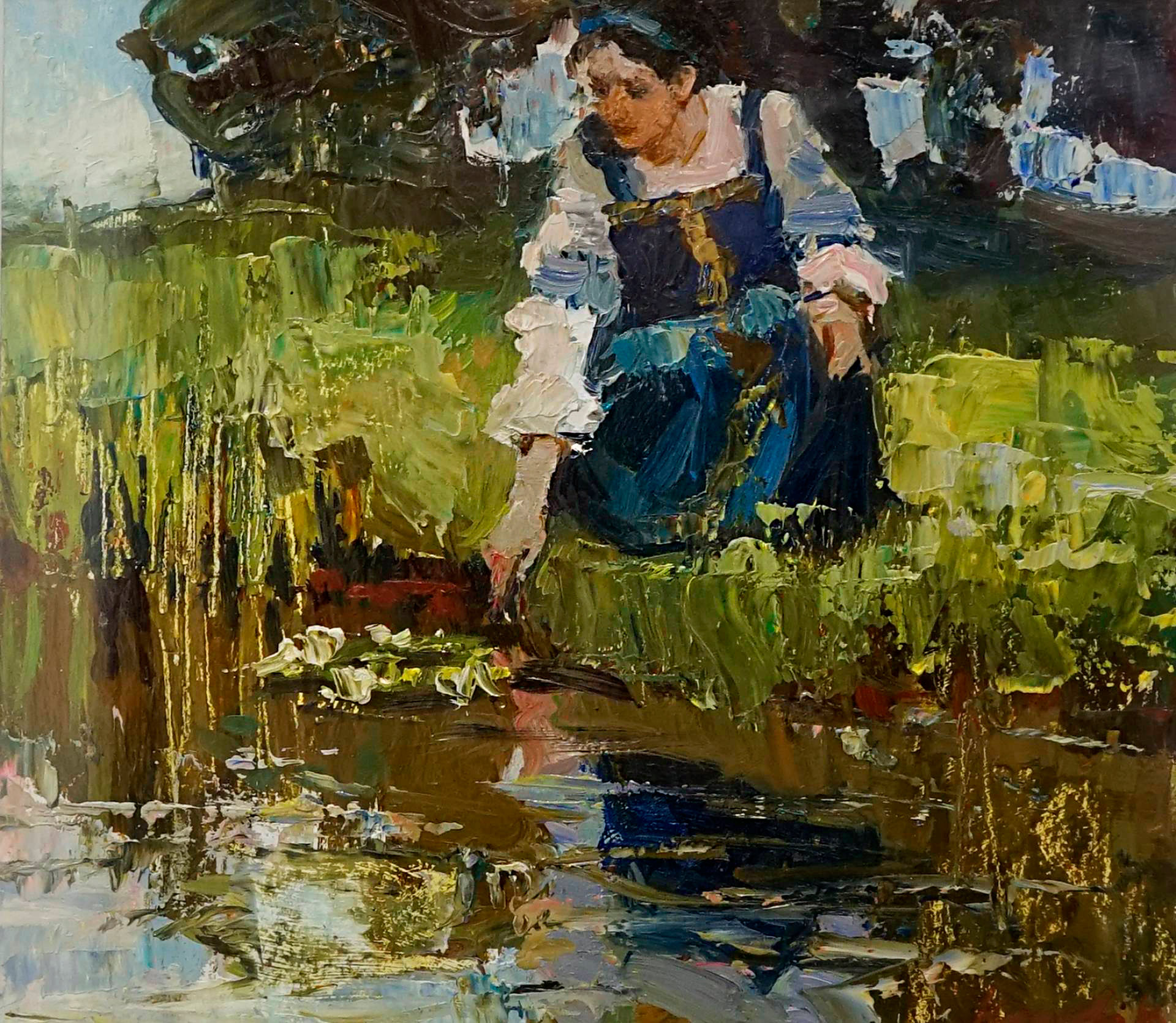 На реке - 1, Юлия Косцова, Купить картину Масло