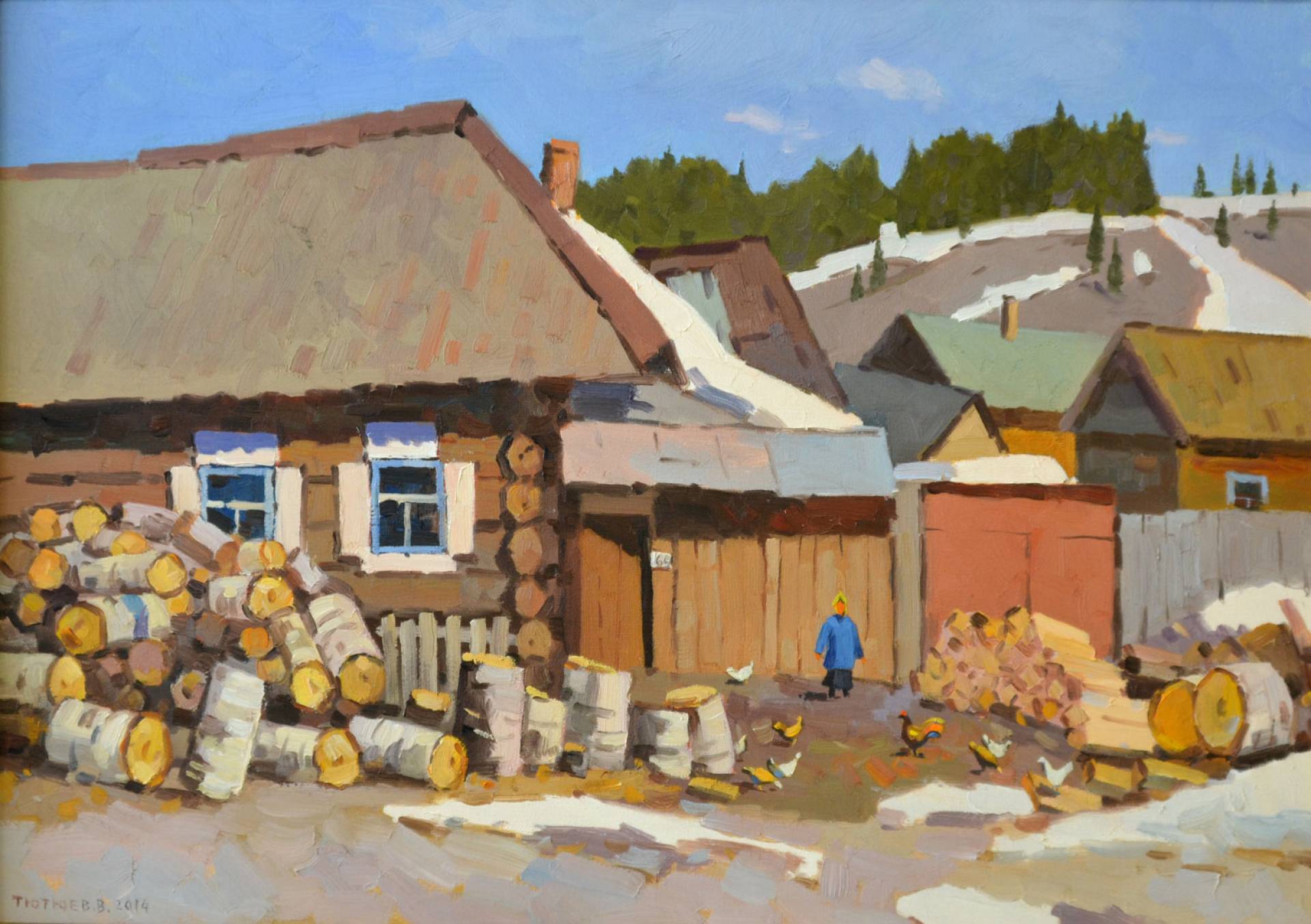 Март. Курочки - 1, Владимир Тютюев , Купить картину Масло