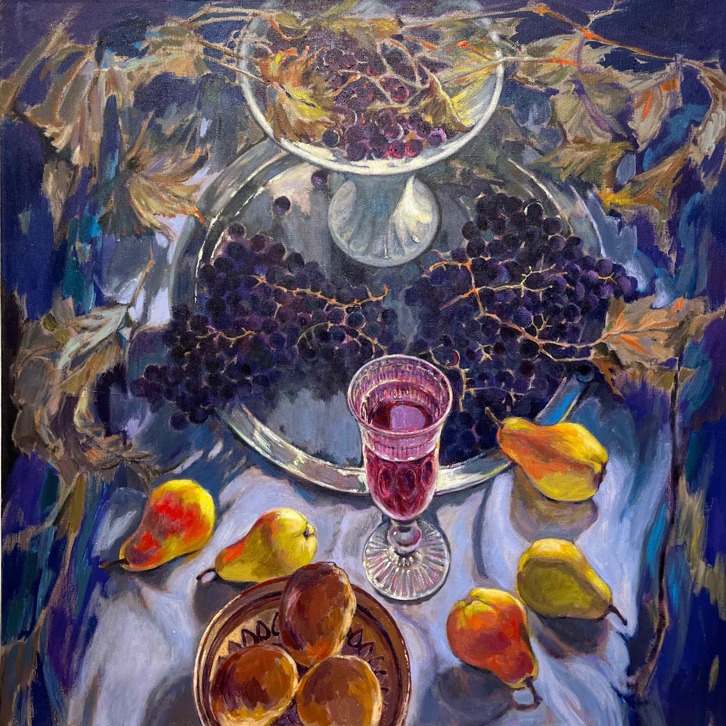 Вино и фрукты  - 1, Анатолий Какалов, Купить картину Акрил