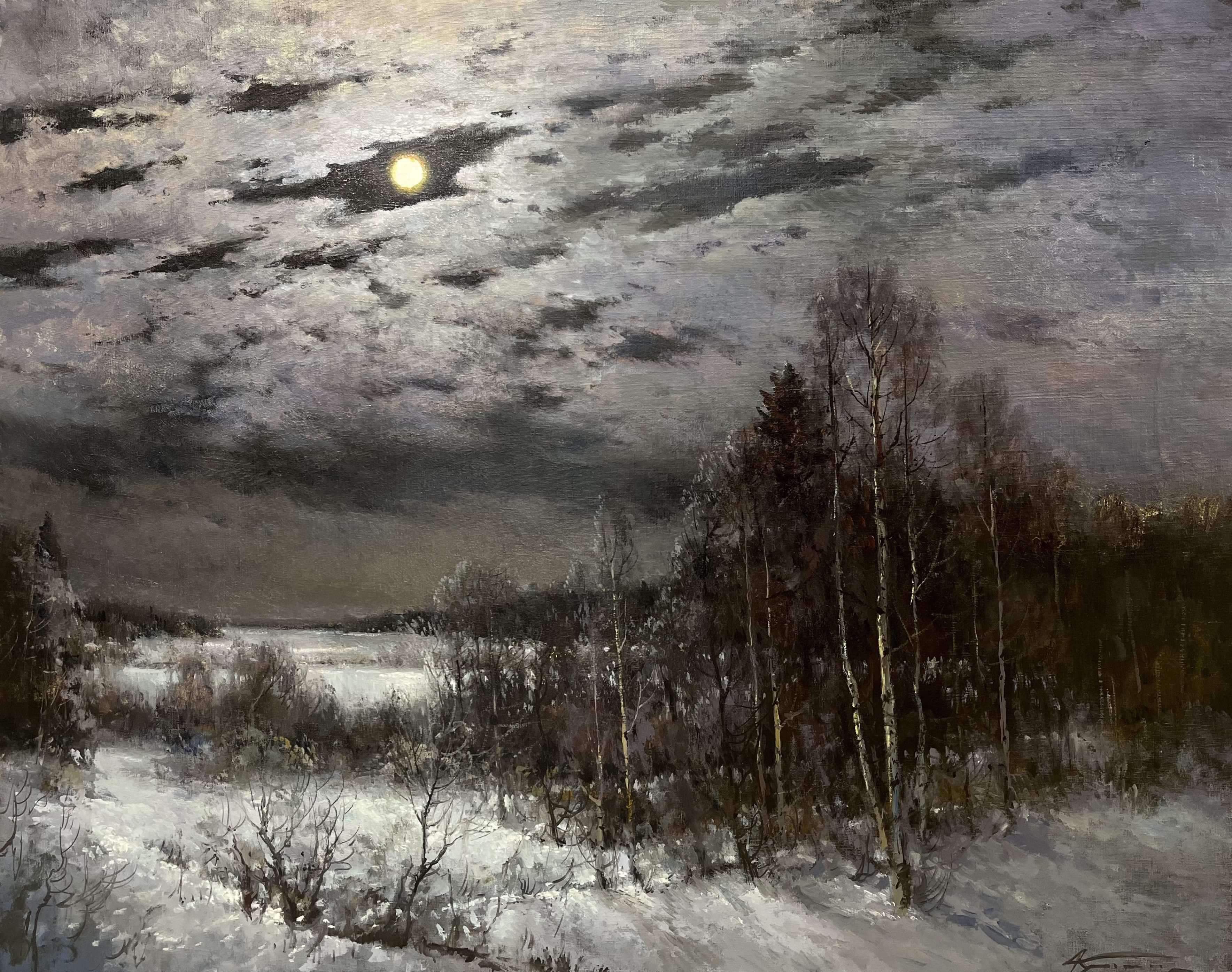 Лунная ночь - 1, Александр Кремер, Купить картину Масло