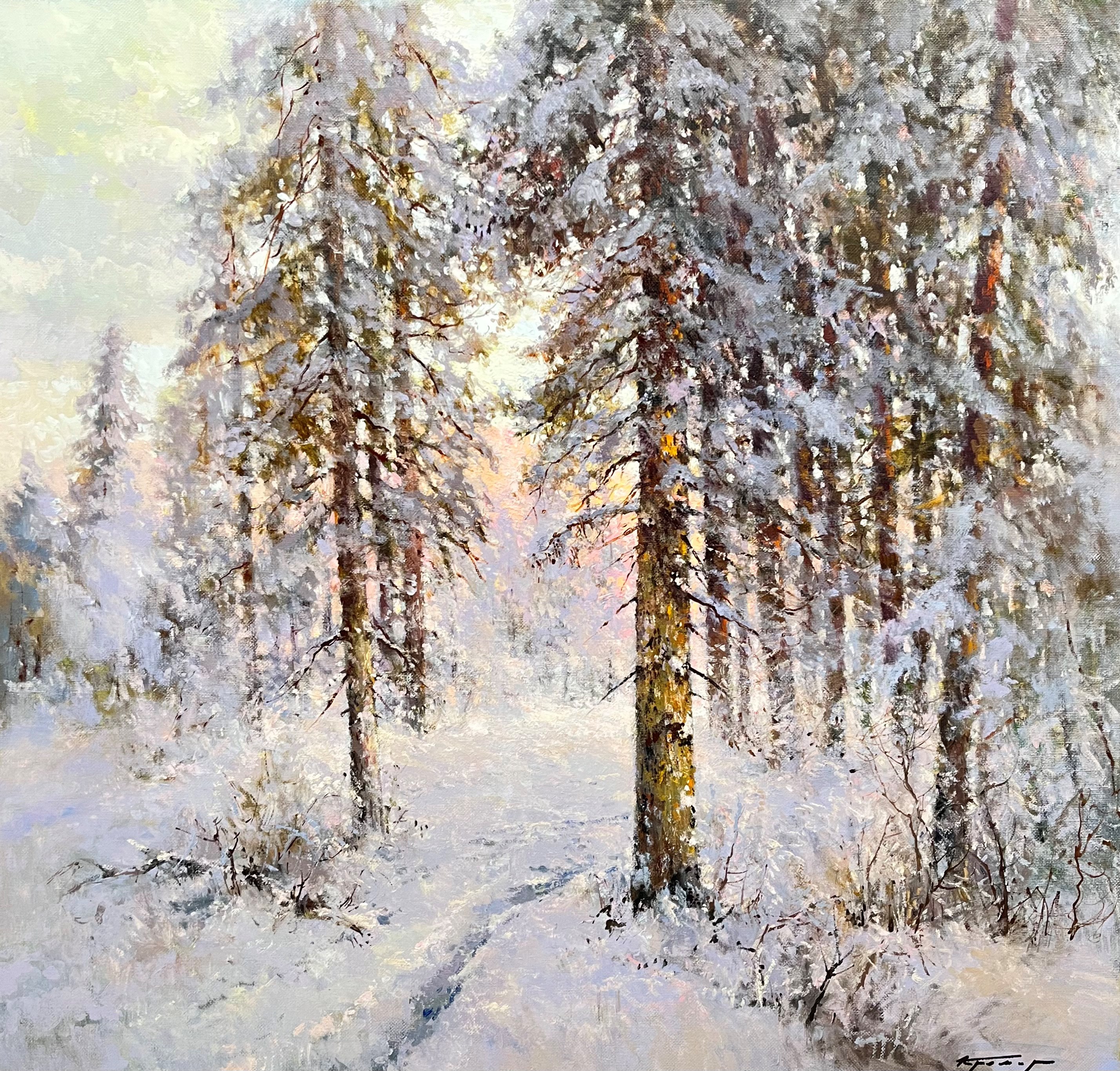 Сосновая поляна. Утро - 1, Александр Кремер, Купить картину Масло