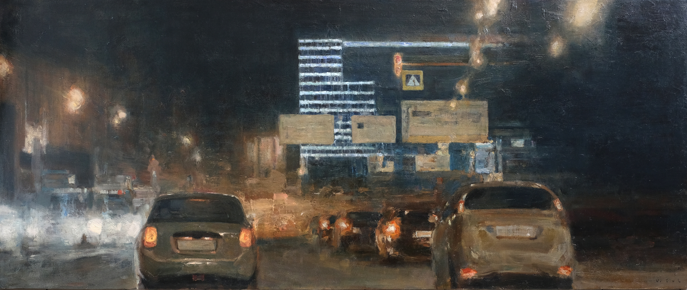 Ночная Москва - 1, Владимир Кириллов , Купить картину Масло