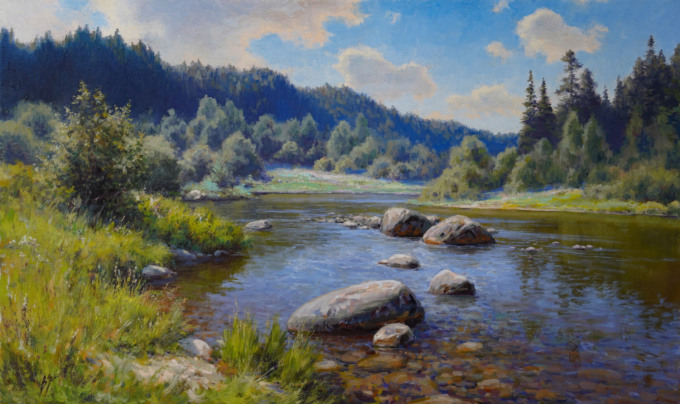 Лето на реке Туре - 1, Вадим Зайнуллин , Купить картину Масло