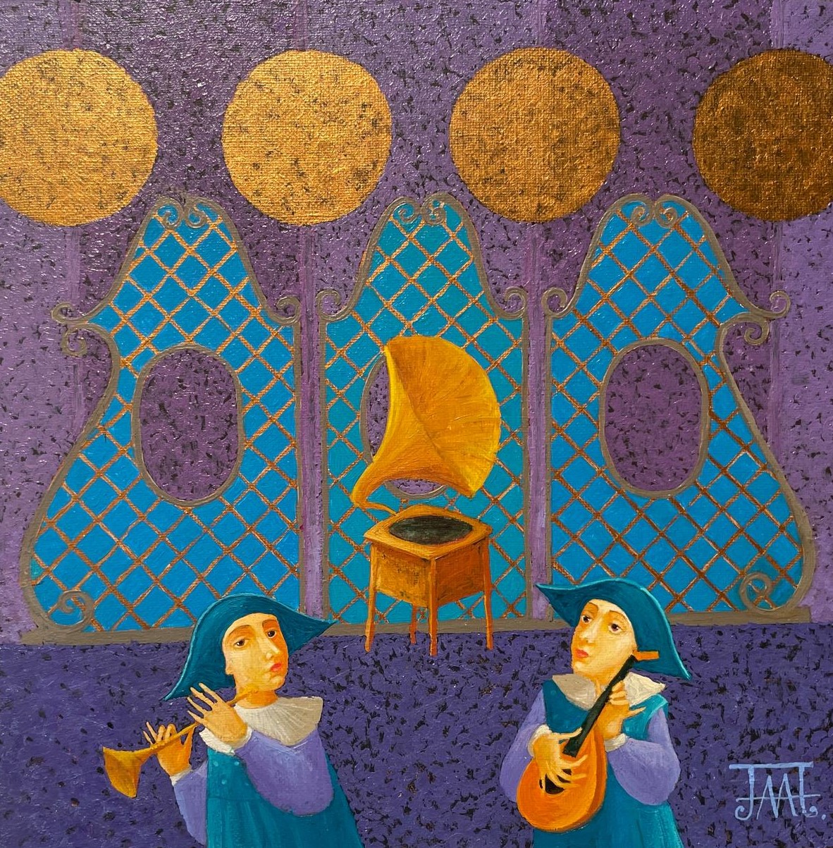 Дворцовые музыканты - 1, Алла Липатова , Купить картину Масло