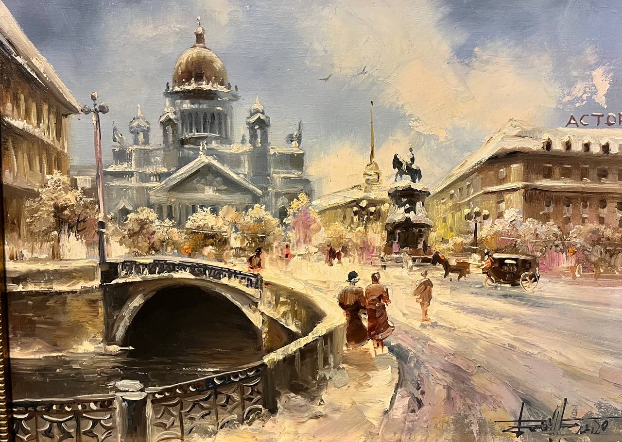 Зима на площади - 1, Дмитрий Балахонов , Купить картину Масло