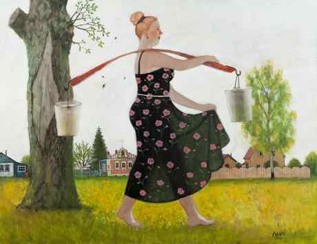 Женщина с коромыслом