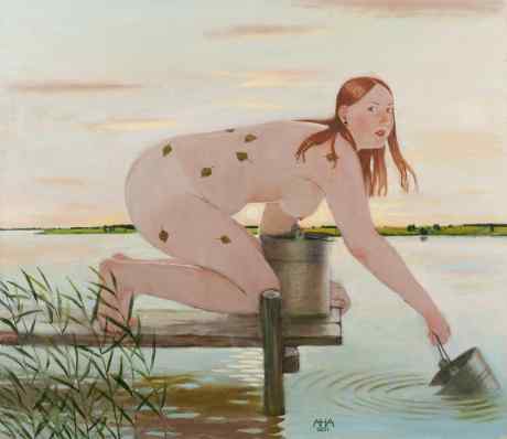 Девушка с ведром