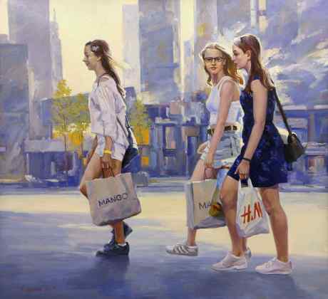 В городе. Весна