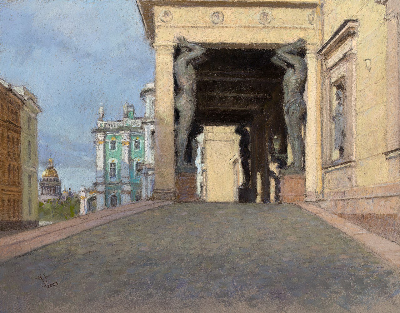 Атланты. Эрмитаж. - 1, Сергей Усик, Купить картину Авторская техника