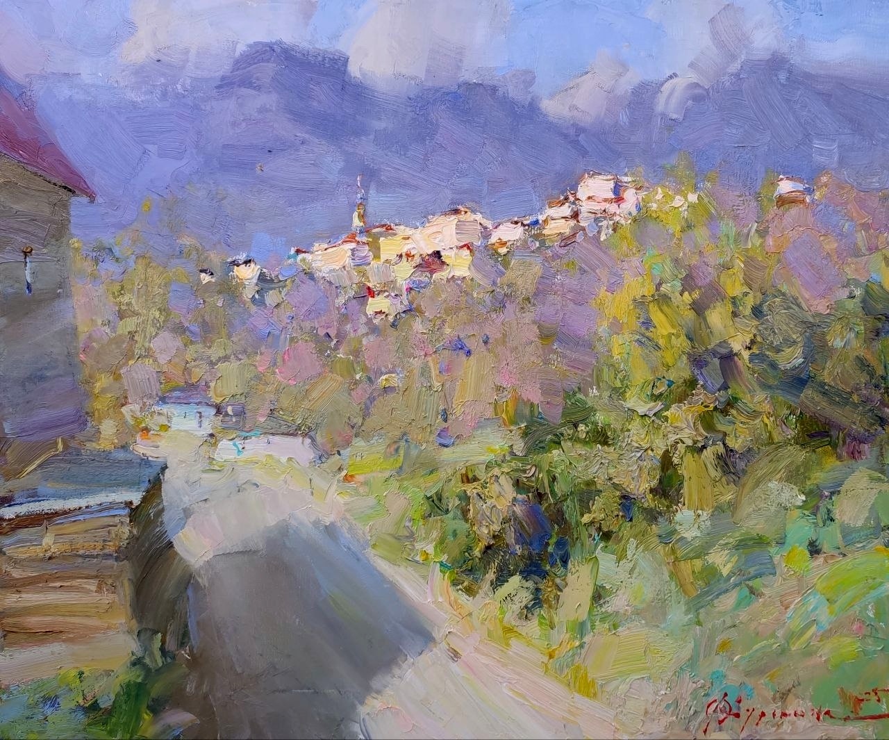 Осень. В утренней  дымке - 1, Ольга Кузьмина, Купить картину Масло