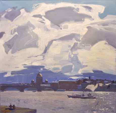 Облачный день. Набережная Лейтенанта Шмидта