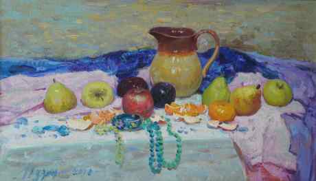 Натюрморт с фруктами и кувшином