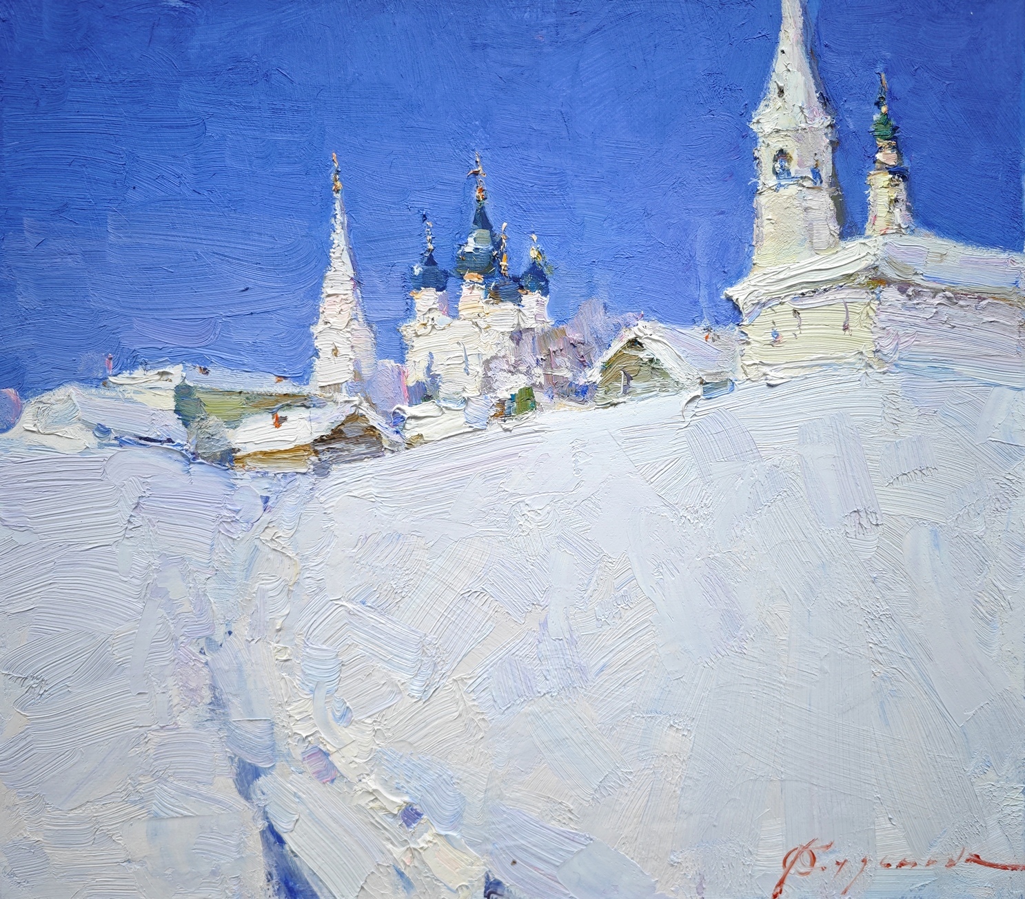Морозный день. Суздаль - 1, Ольга Кузьмина, Купить картину Масло